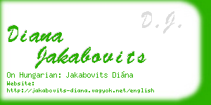 diana jakabovits business card